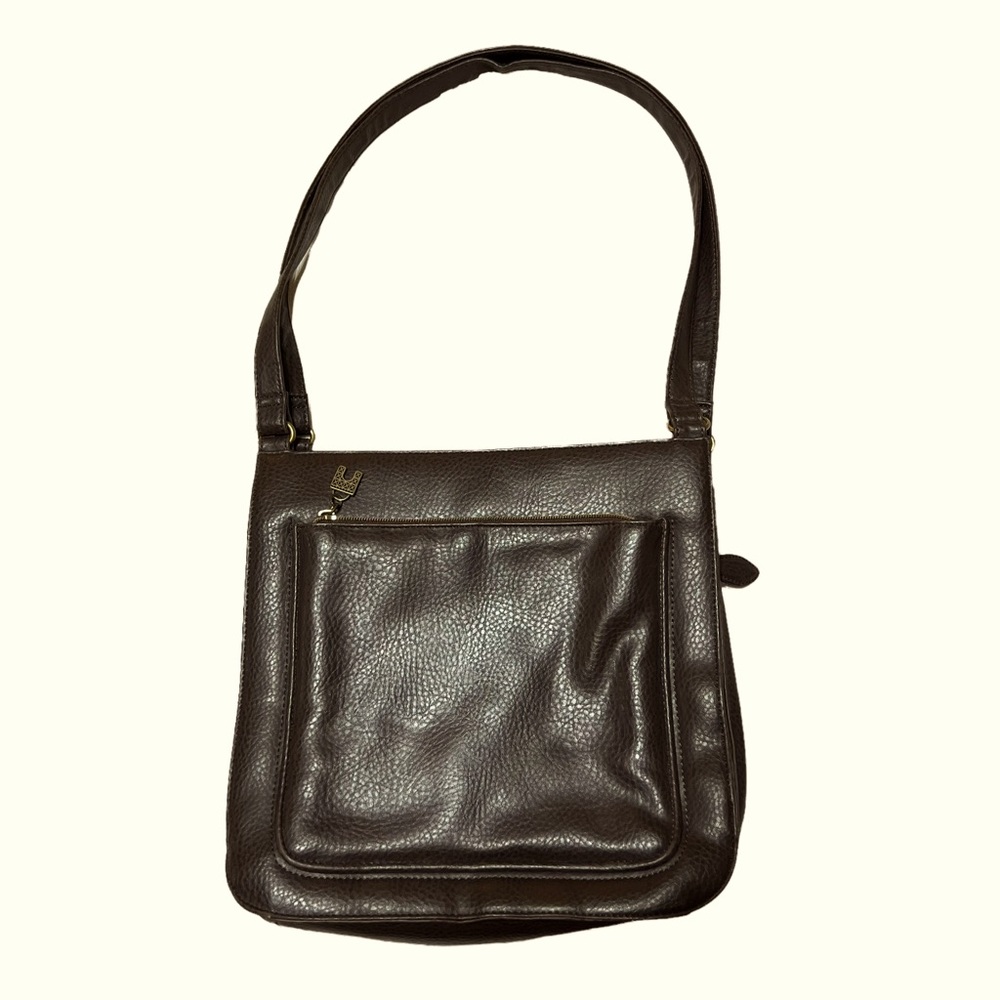 Vintage Brown Leather Relic Pebble Shoulder Bag - Picture 3 of 7